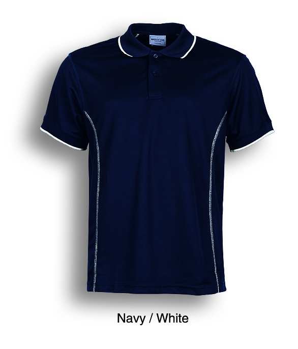 Navy / White, Polo Shirt, UPF: excellent protection, 160gsm, 100% breezeway polyester fabric,  Breathable, Draws Sweat from Body, Quick Dry